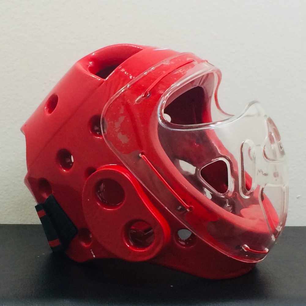 Kids headgear with face shield